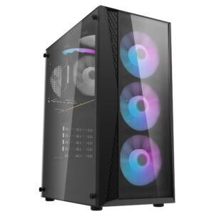 Gabinete Gamer darkFlash DK352 Plus E-ATX 4 Cooler RGB Negro
