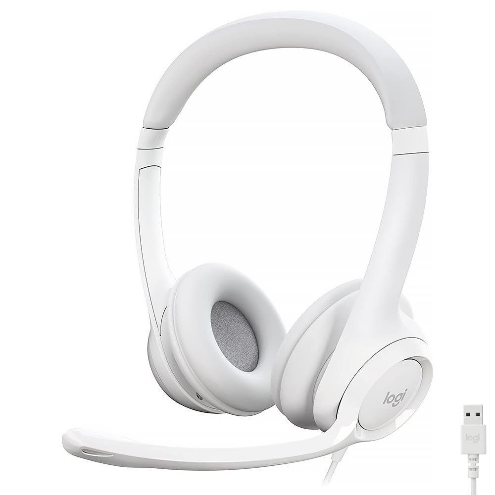 Auricular Logitech H390 Stereo Con Cable - Blanco (981-001285)