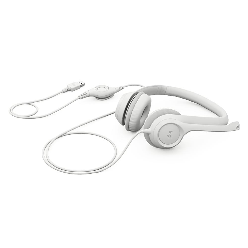 Auricular Logitech H390 Stereo Con Cable - Blanco (981-001285)