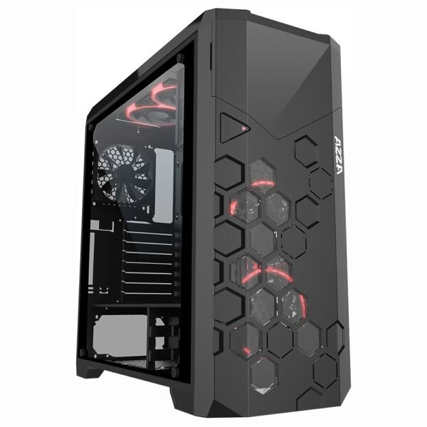 Gabinete Gamer AZZA Storm 6000B CSAZ-6000A Mid Tower 5 Cooler ARGB Negro