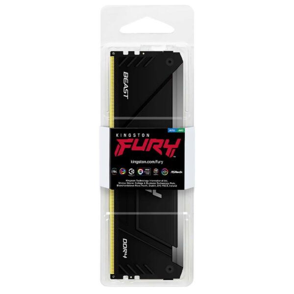 Memoria RAM Kingston Fury Beast DDR4 32GB 3200MHz RGB - Negro (KF432C16BB2A/32)