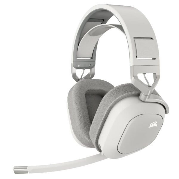 Auricular Con Micrófono Gamer Corsair Hs80 RGB Inalámbrico Blanco Gris (CA-9011236-NA)