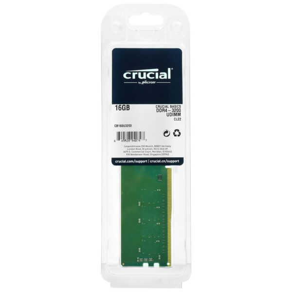 Memoria RAM Crucial DDR4 16GB 3200MHz CB16GU3200