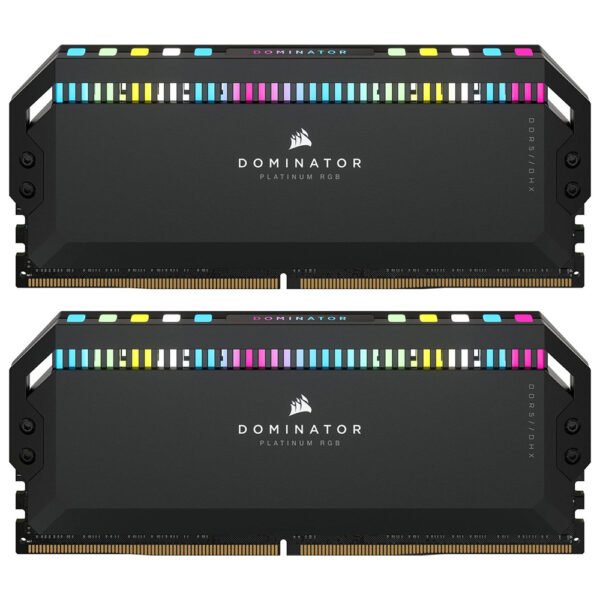 Memoria RAM Corsair Dominator Platinum RGB DDR5 64GB (2x32GB) 6600MHz Negro (CMT64GX5M2B6600C32)