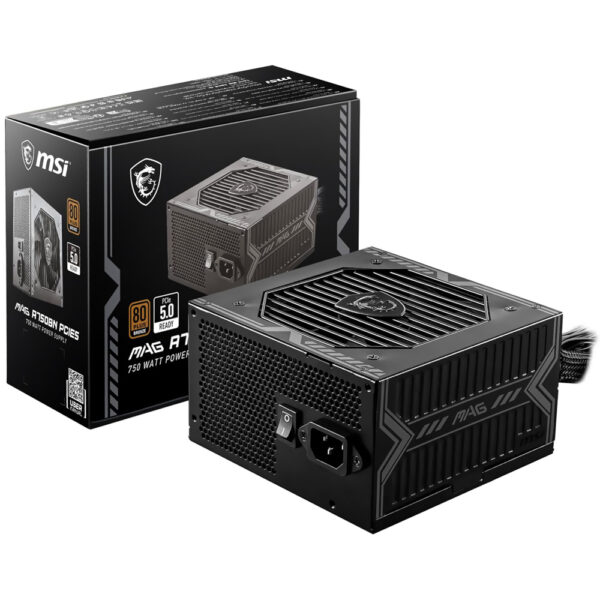 Fuente de Alimetación Msi Mag A750BN PCIE5 750W No Modular 80 Plus Bronze
