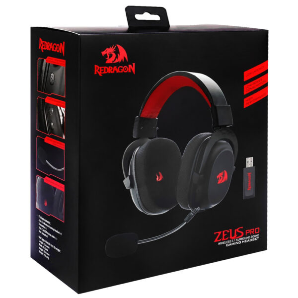 Auricular Gamer Redragon H510-PRO Zeus Pro Wireless - Negro