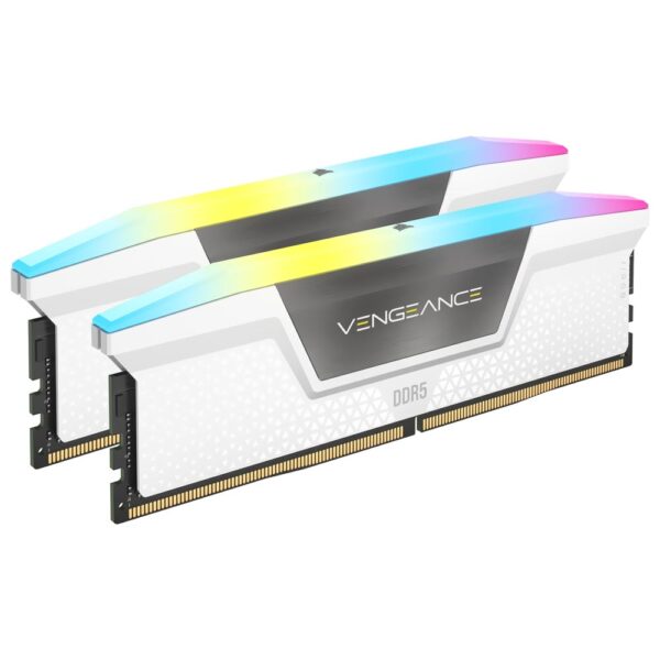 Memoria RAM Corsair Vengeance RGB DDR5 64GB (2x32GB) 6000MHz Blanco (CMH64GX5M2B6000C30W)