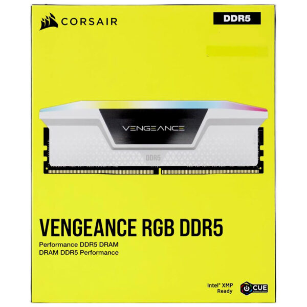 Memoria RAM Corsair Vengeance RGB DDR5 64GB (2x32GB) 6000MHz Blanco (CMH64GX5M2B6000C30W)