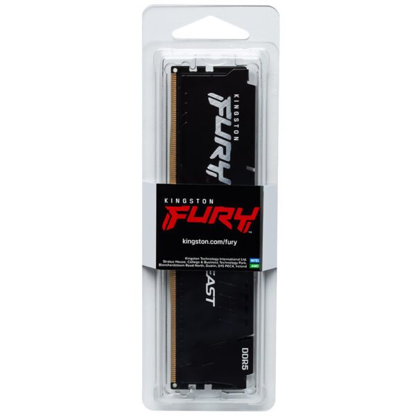 Memoria RAM Kingston Fury Beast DDR5 32GB 6000MHz Negro (KF560C36BBE-32)