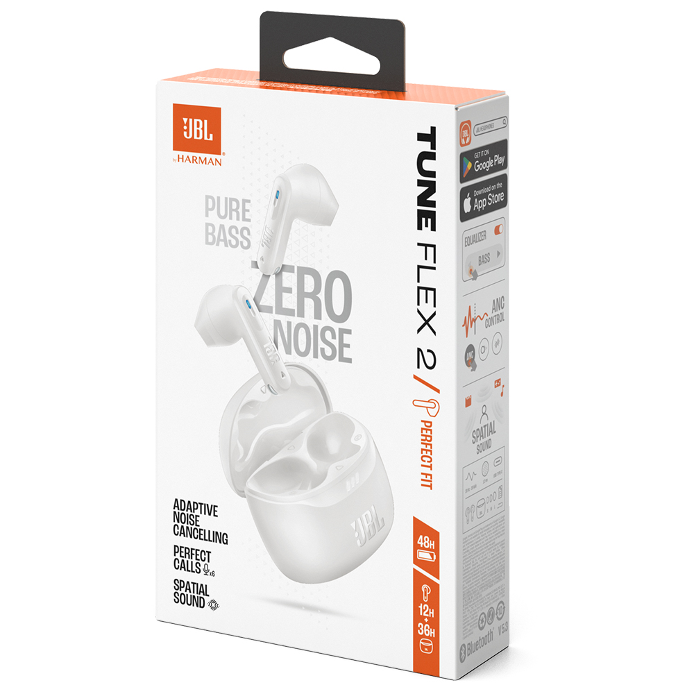 Auricular JBL Tune Flex 2 Perfect Fit TWS Bluetooth - Blanco