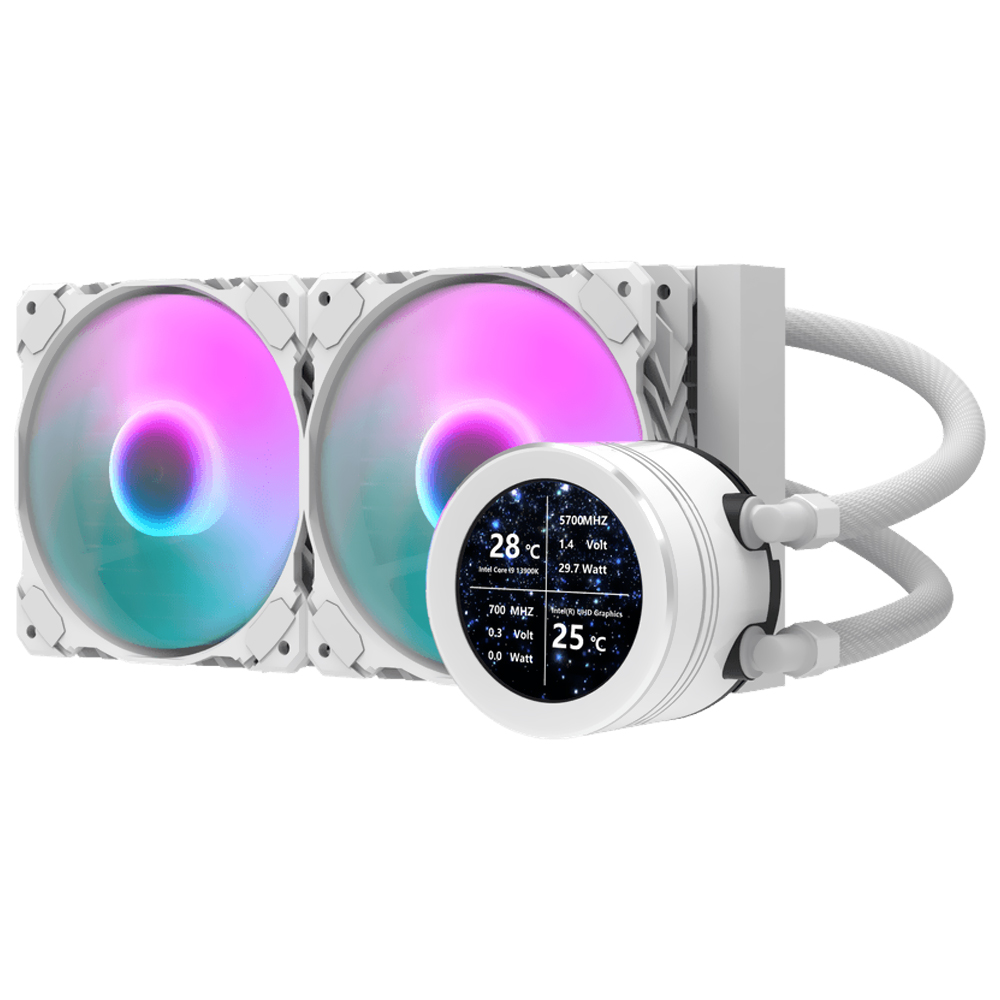 Water Cooler Para Procesador darkFlash Nebula DN240S 240MM ARGB - Blanco
