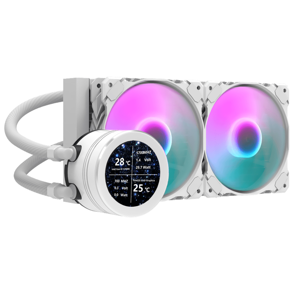 Water Cooler Para Procesador darkFlash Nebula DN240S 240MM ARGB - Blanco
