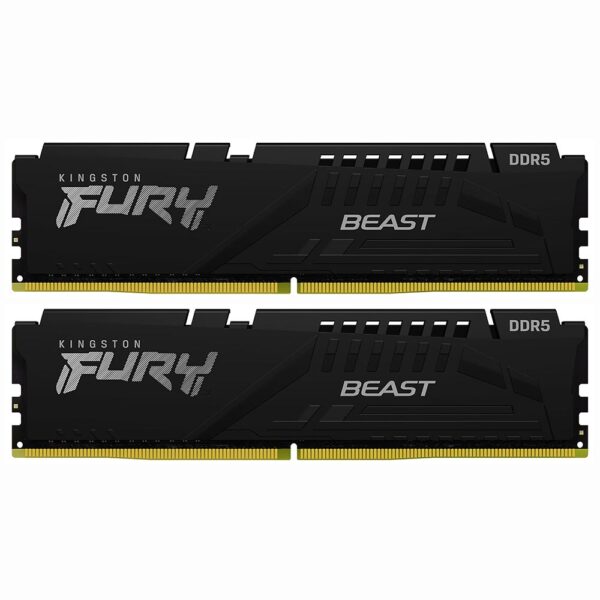 Memoria RAM Kingston Fury Beast DDR5 16GB (2x8GB) 5200MHz Negro (KF552C40BBK2-16)