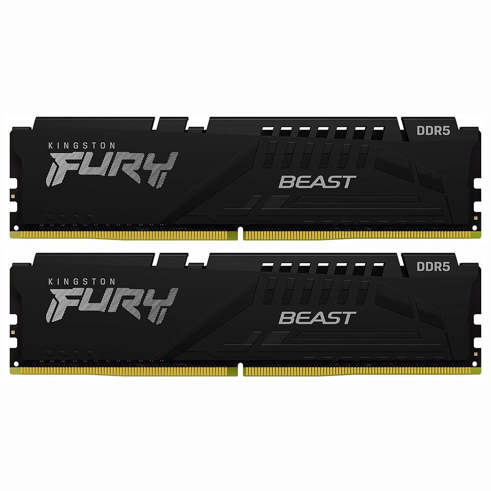 Memoria RAM Kingston Fury Beast DDR5 16GB (2x8GB) 5200MHz Negro (KF552C40BBK2-16)