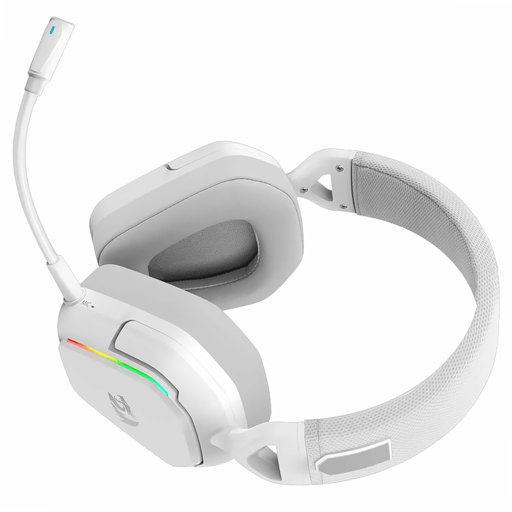 Auricular Gamer Redragon H868W Mira Wireless RGB - Blanco