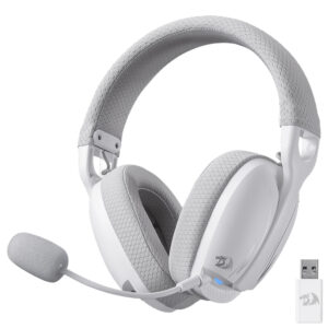 Auricular Gamer Redragon H878WG Skuld Pro Wireless - Blanco Gris