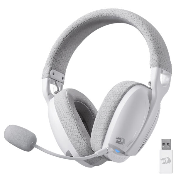 Auricular Gamer Redragon H878WG Skuld Pro Wireless - Blanco Gris