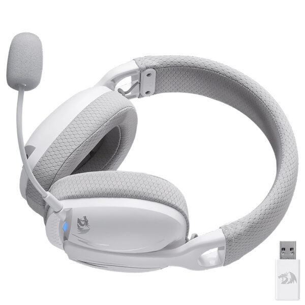 Auricular Gamer Redragon H878WG Skuld Pro Wireless - Blanco Gris