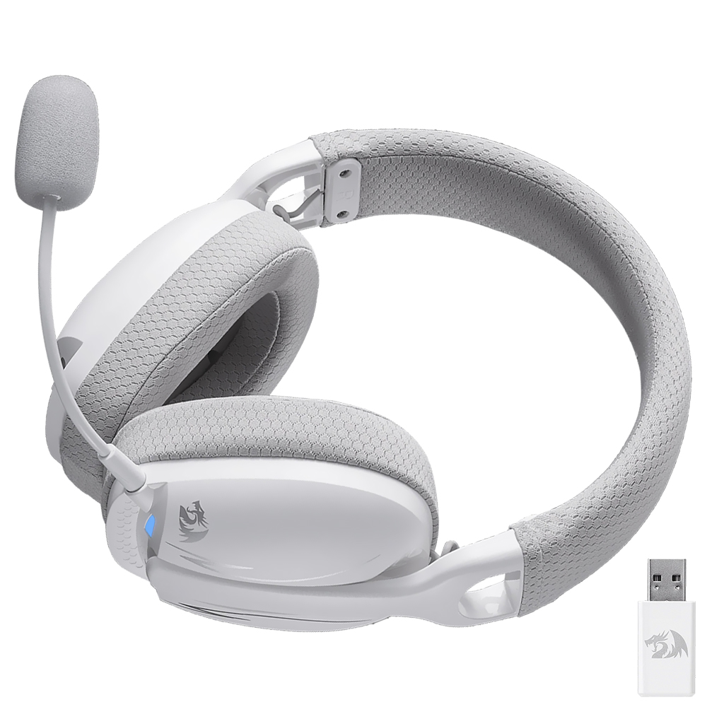 Auricular Gamer Redragon H878WG Skuld Pro Wireless - Blanco Gris