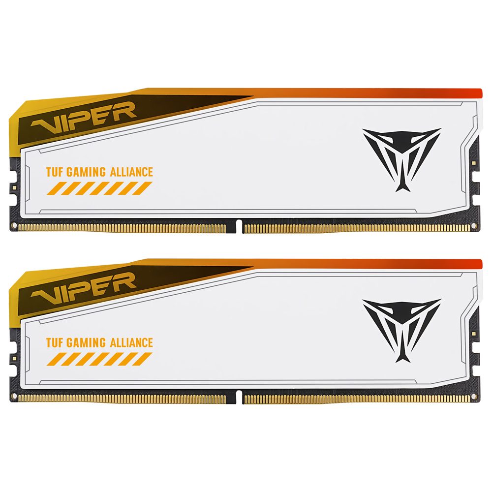 Memoria RAM Patriot Viper Elite 5 TUF Gaming Alliance DDR5 32GB (2x16GB) 6600MHz RGB - Blanco (PVER532G66C34KT)