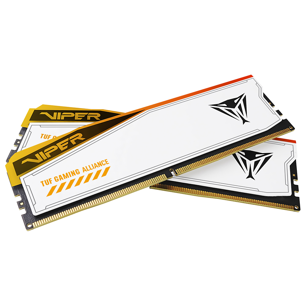 Memoria RAM Patriot Viper Elite 5 TUF Gaming Alliance DDR5 32GB (2x16GB) 6600MHz RGB - Blanco (PVER532G66C34KT)