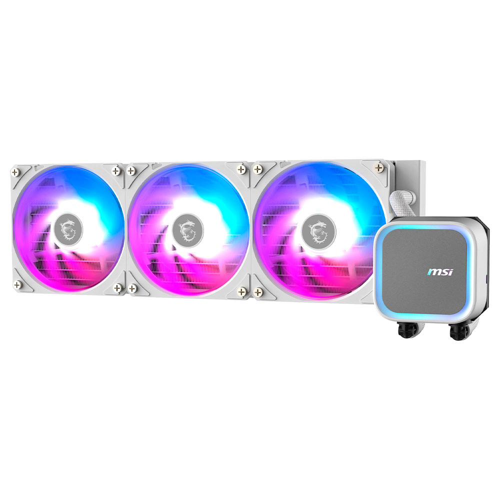 Water Cooler para Procesador MSI Mag Coreliquid A13 360 White Intel 1150-1851 AMD AM5-AM4 ARGB 360MM - Blanco