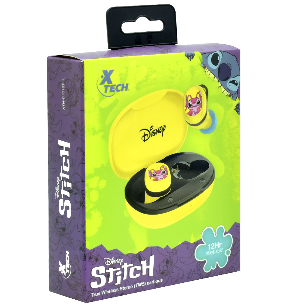 Auricular Xtech X Disney XTH-D701ST-YL Stitch TWS Earbuds Bluetooth - Amarillo