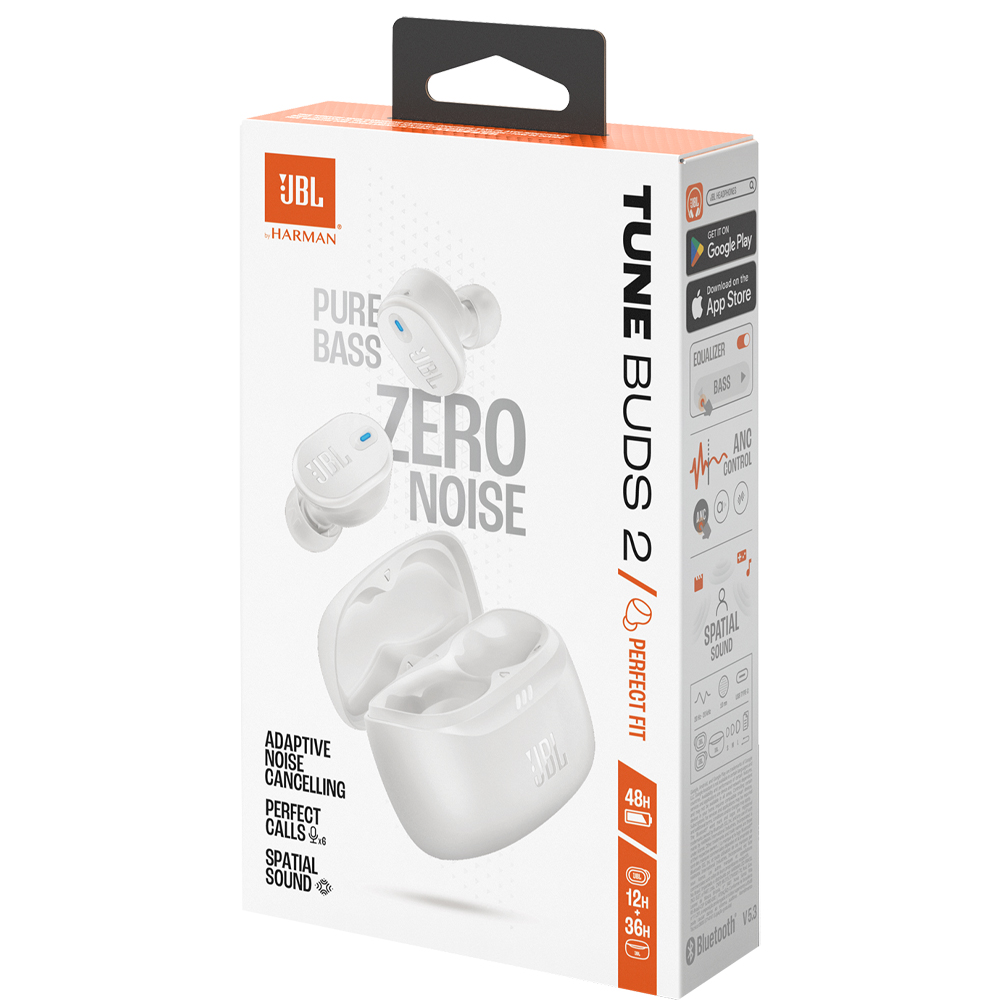 Auricular JBL Tune Buds 2 Perfect Fit TWS Bluetooth - Blanco