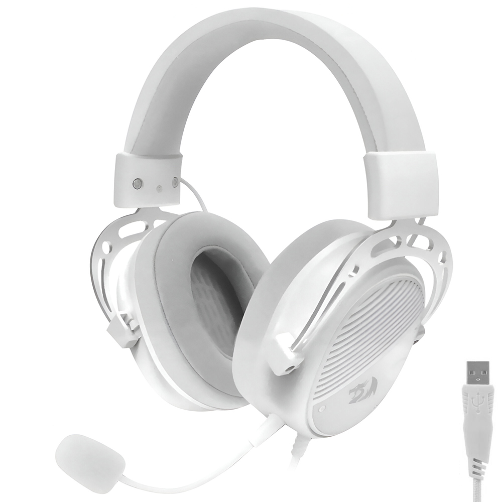 Auricular Gamer Redragon H730W Thoridal Con Cable - Blanco