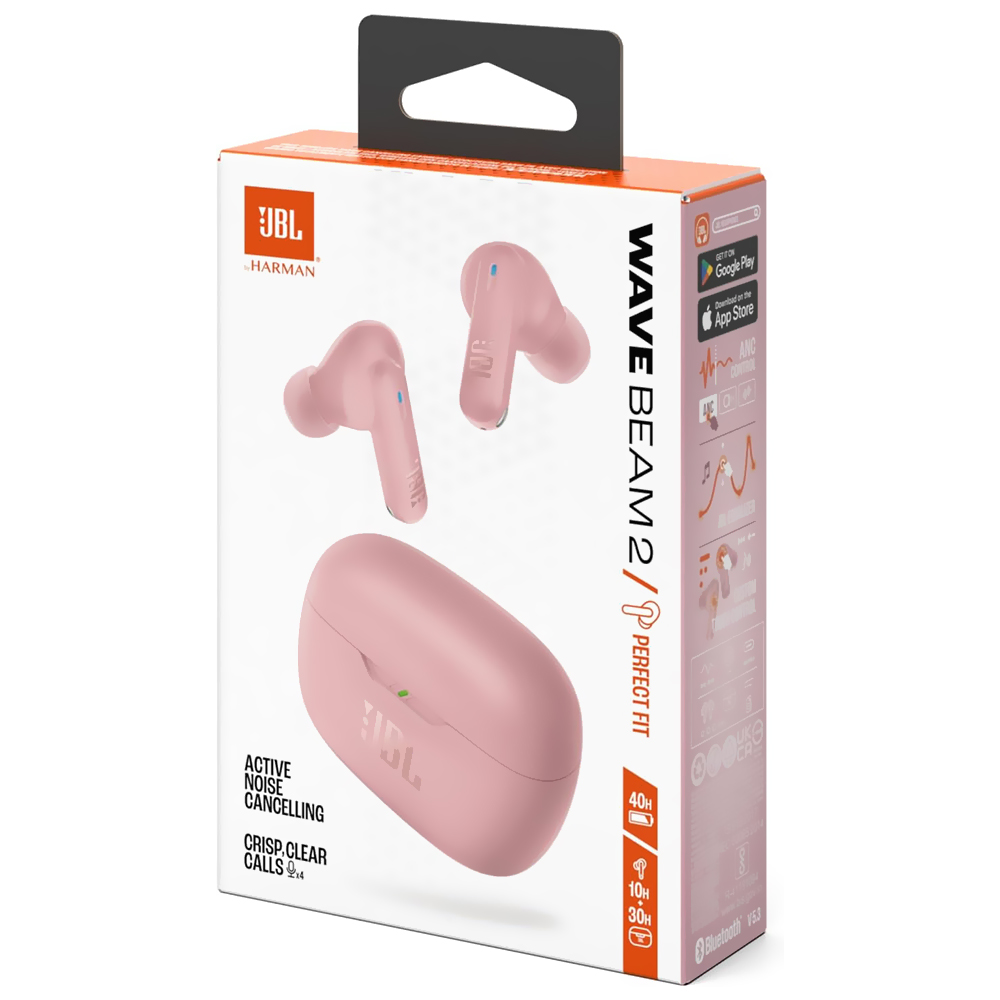 Auricular JBL Wave Beam 2 Perfect Fit TWS Bluetooth - Rosa