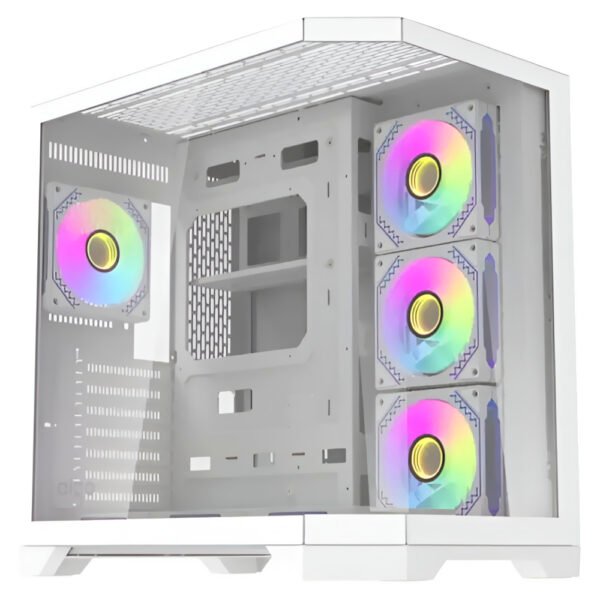 Gabinete Gamer Aigo FT418 Pro Mid Tower 7 Cooler Blanco