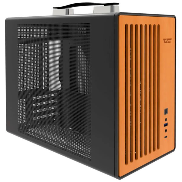 Gabinete Gamer darkFlash WD200 Wood Edition Micro ATX Negro