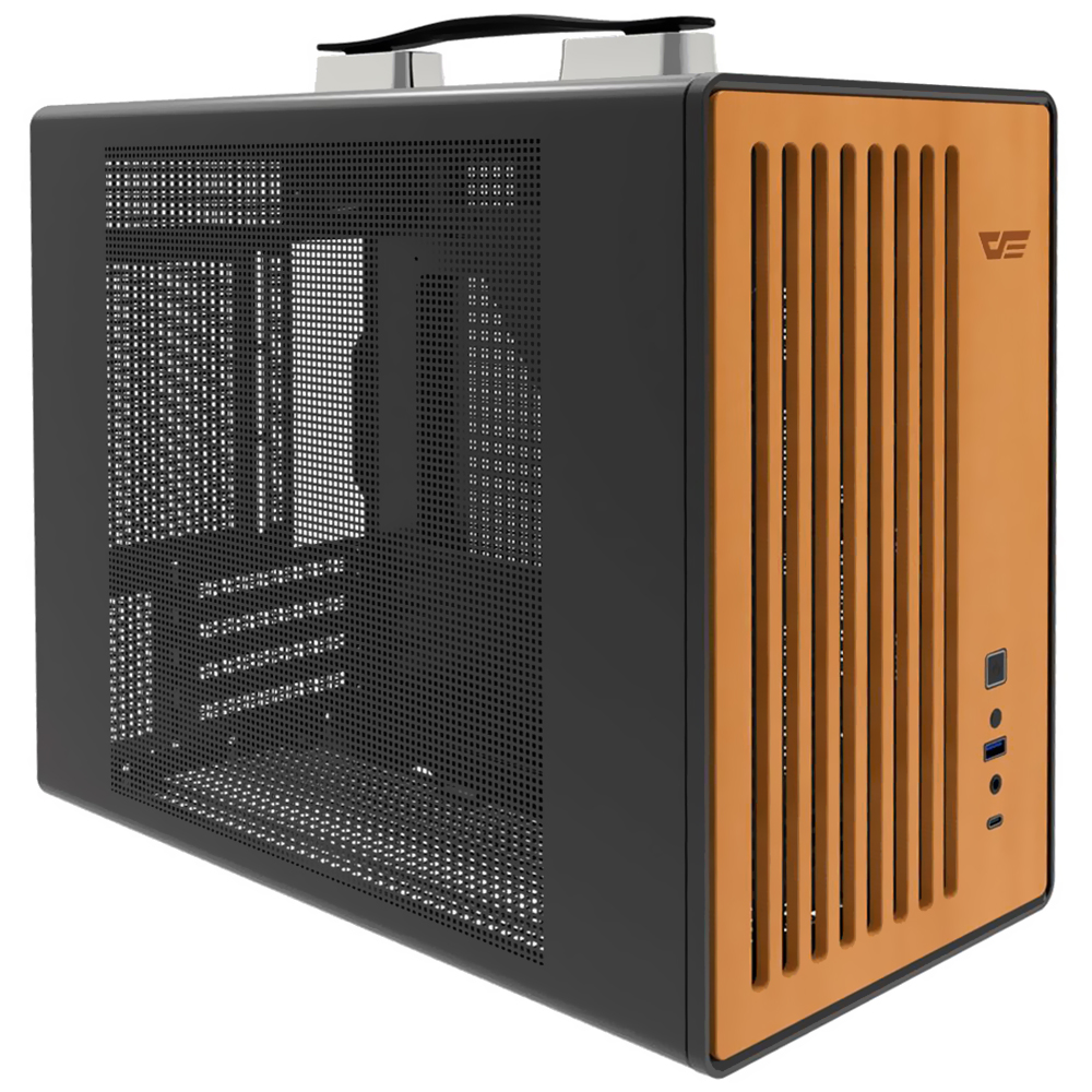 Gabinete Gamer darkFlash WD200 Wood Edition Micro ATX Negro