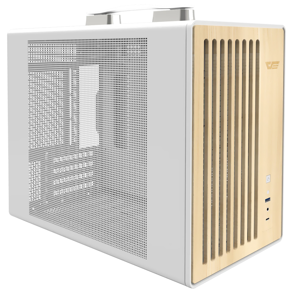 Gabinete Gamer darkFlash WD200 Wood Edition Micro ATX Blanco