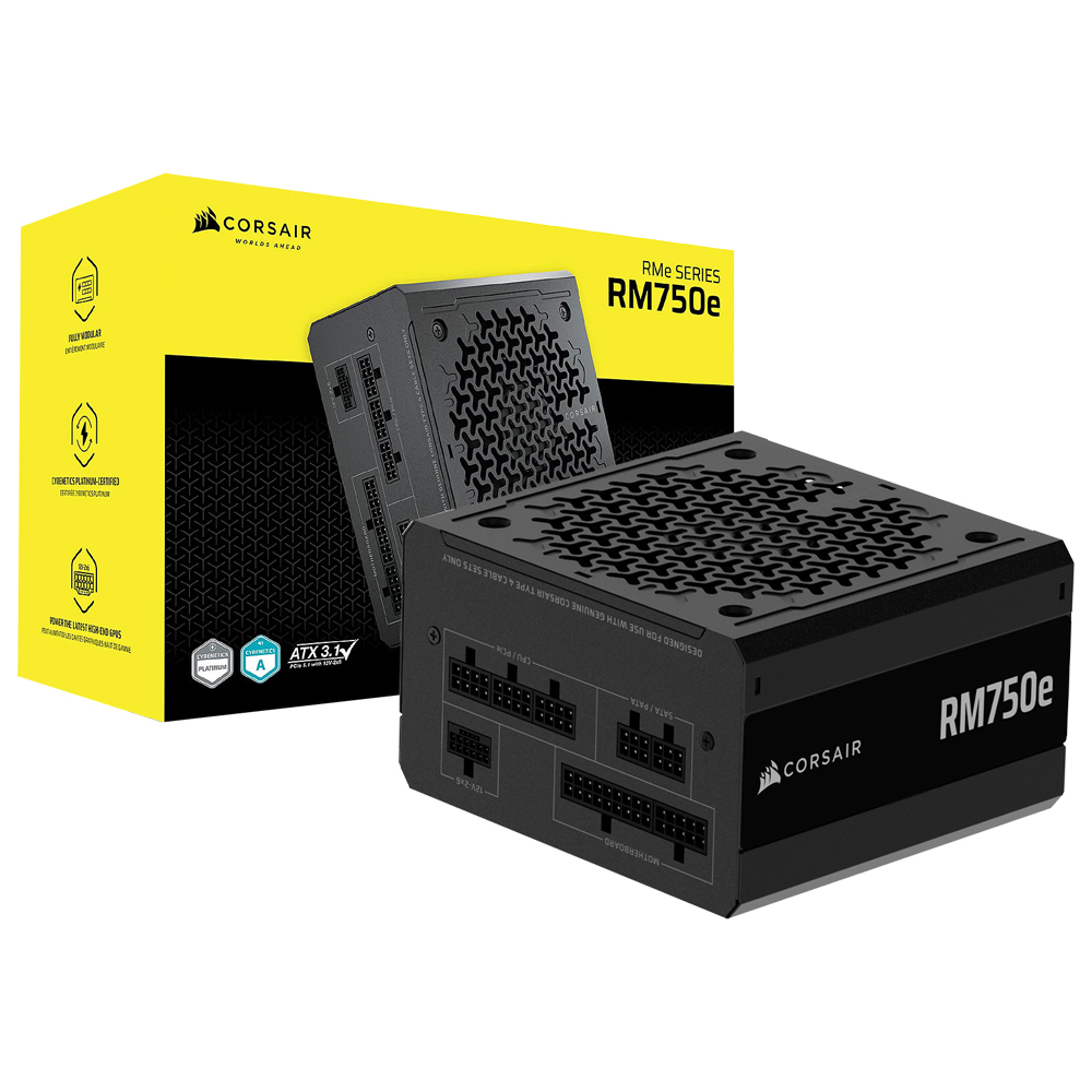 Fuente de Alimentación Corsair RM750E RME 750W ATX Modular Cybenetics Platinum - CP-9020295-BR