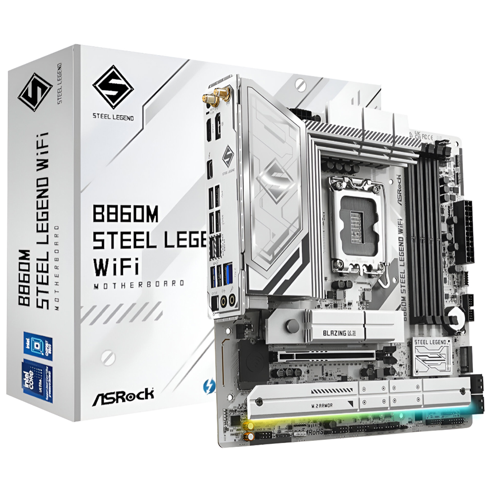 Placa Madre ASRock B860M Steel Legend Wi-Fi Socket LGA 1851 DDR5