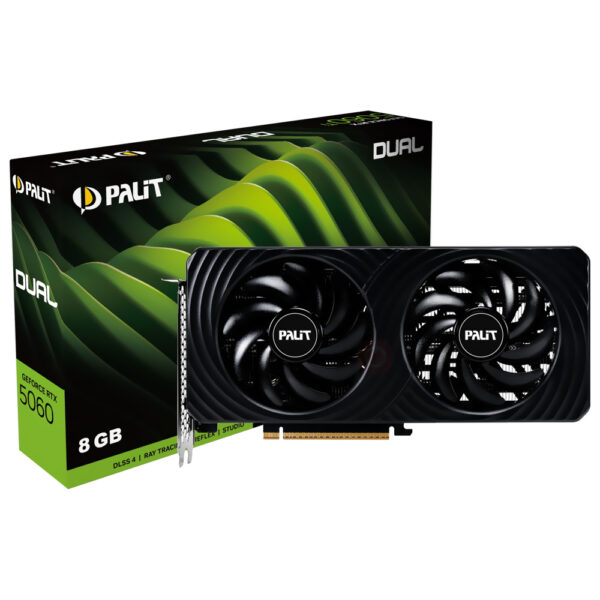 Tarjeta Gráfica Palit Dual 8GB GeForce RTX5060 GDDR7 NE75060019P1-GB2063D