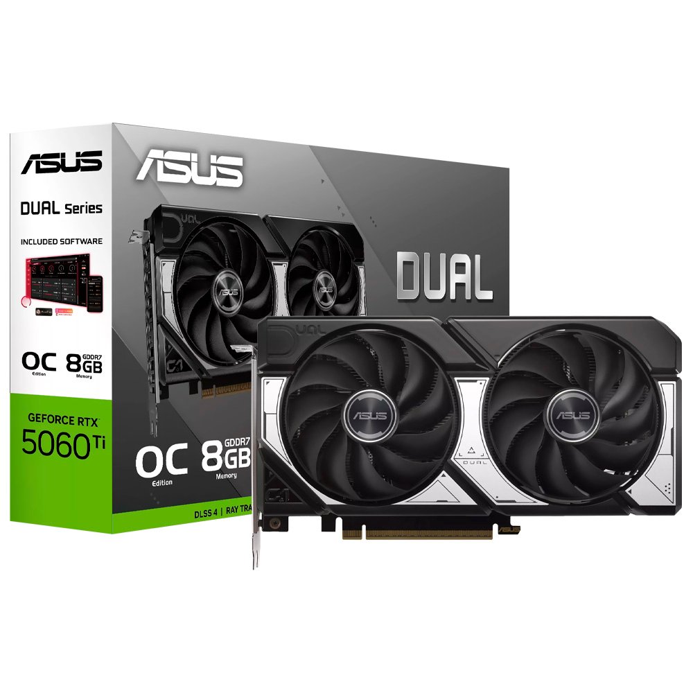 Tarjeta Gráfica ASUS Dual OC 8 GB GeForce RTX 5060TI GDDR7-DUAL-RTX 5060TI-O8G