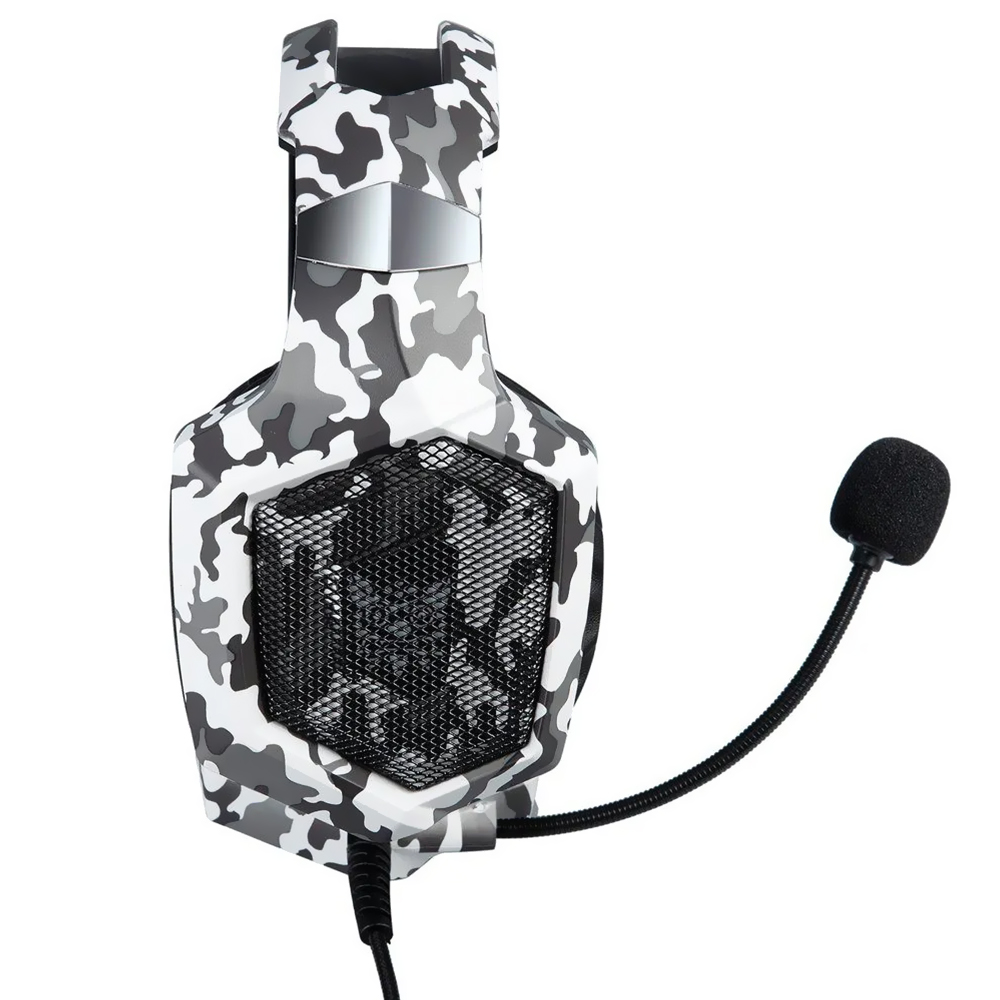 Auricular Gamer Onikuma K8 Professional LED Con Cable - Camuflado Blanco