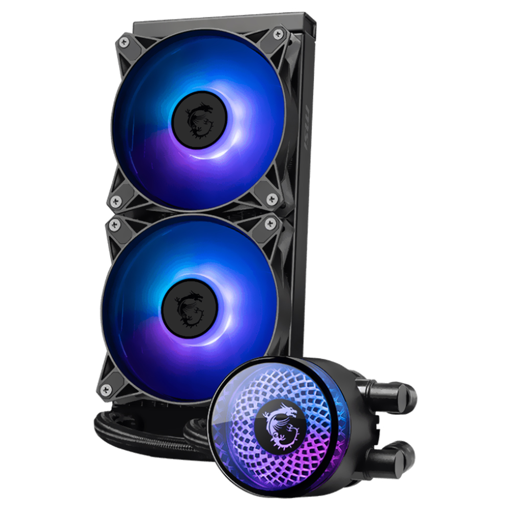 COOLER P/ PROC. MSI HYDRO MAG CORELIQUID A12 240 1700/1851/AM4/AM5 ARGB 240MM PRETO
