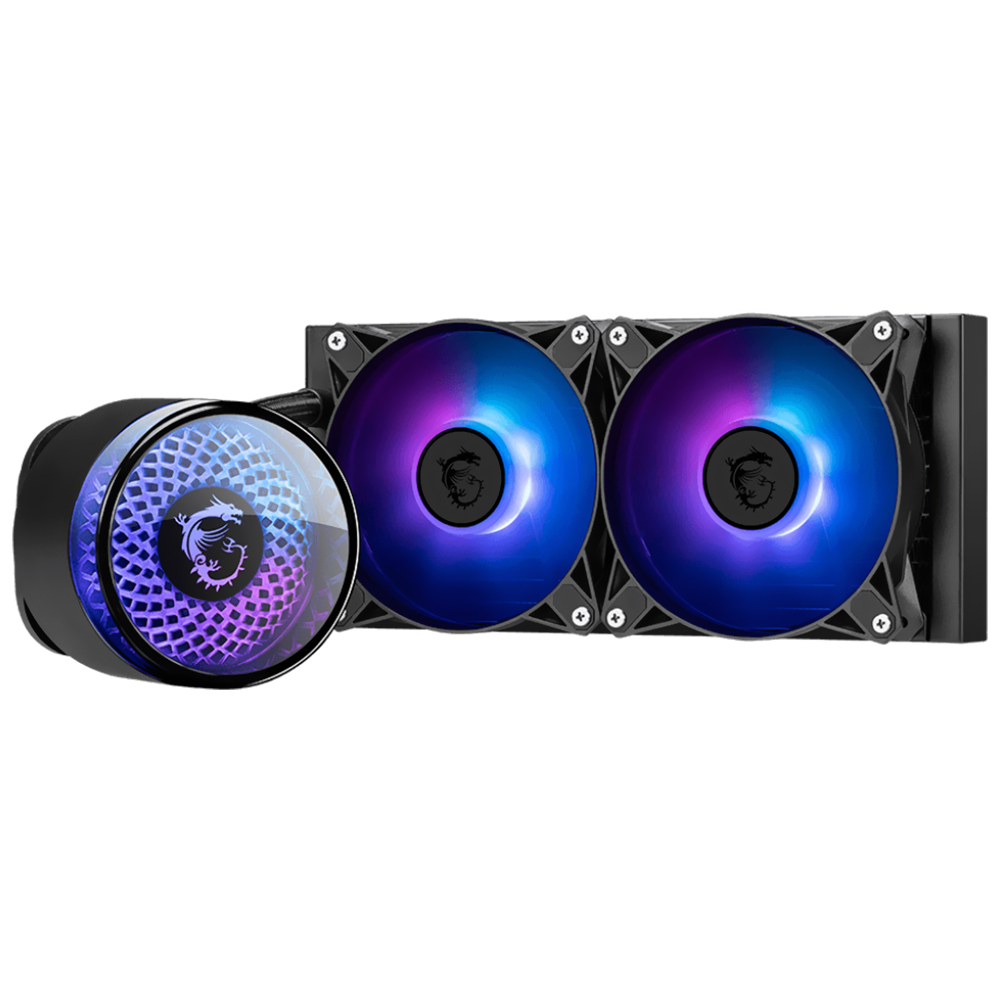 COOLER P/ PROC. MSI HYDRO MAG CORELIQUID A12 240 1700/1851/AM4/AM5 ARGB 240MM PRETO