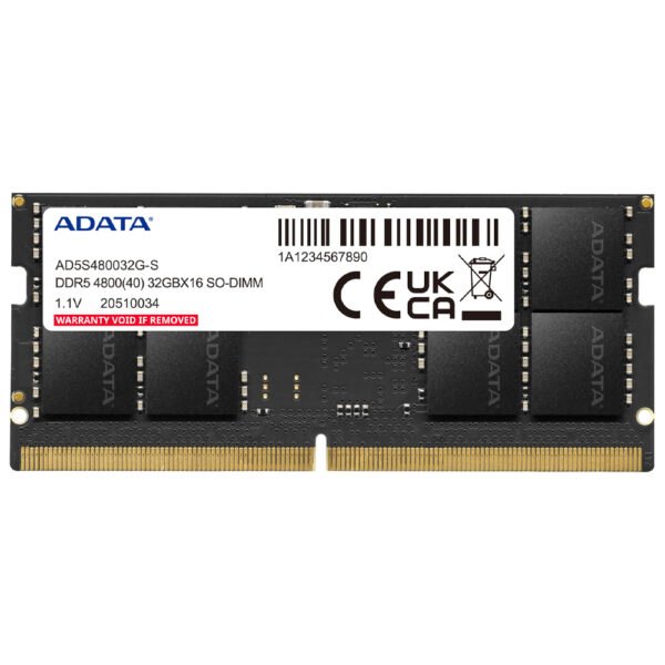 Memoria RAM ADATA DDR5 32GB 4800MHZ AD5S480032G-S