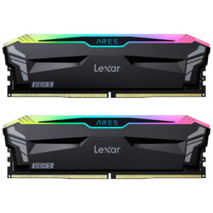 Memoria RAM Lexar Ares DDR5 32GB (2x16GB) 6400MHz RGB - Negro (LD5EU016G-R6400GDLA)