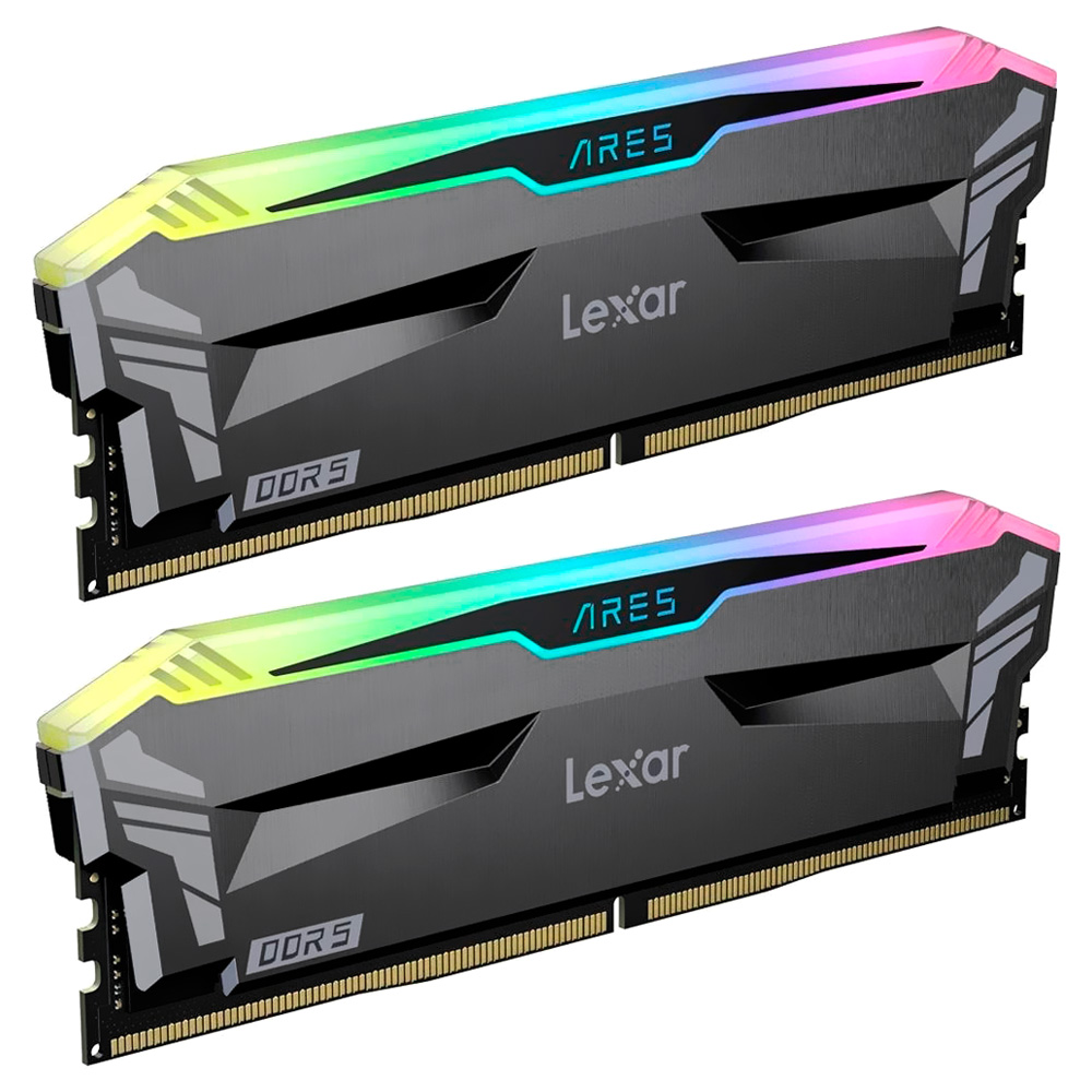 Memoria RAM Lexar Ares DDR5 32GB (2x16GB) 6400MHz RGB - Negro (LD5EU016G-R6400GDLA)
