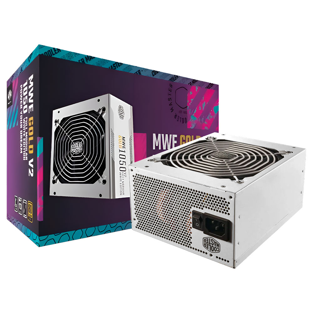 Fuente de Alimentación Cooler Master MWE Gold V2 White Edition 1050W ATX Modular 80 Plus Gold - MPE-A501-AFCAG-3GU2