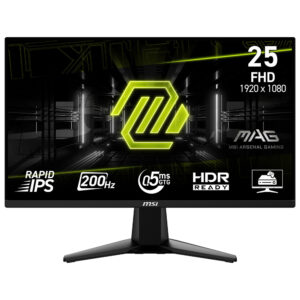 Monitor Gamer MSI Mag 255F E20 25" FHD 200Hz 0.5Ms Negro