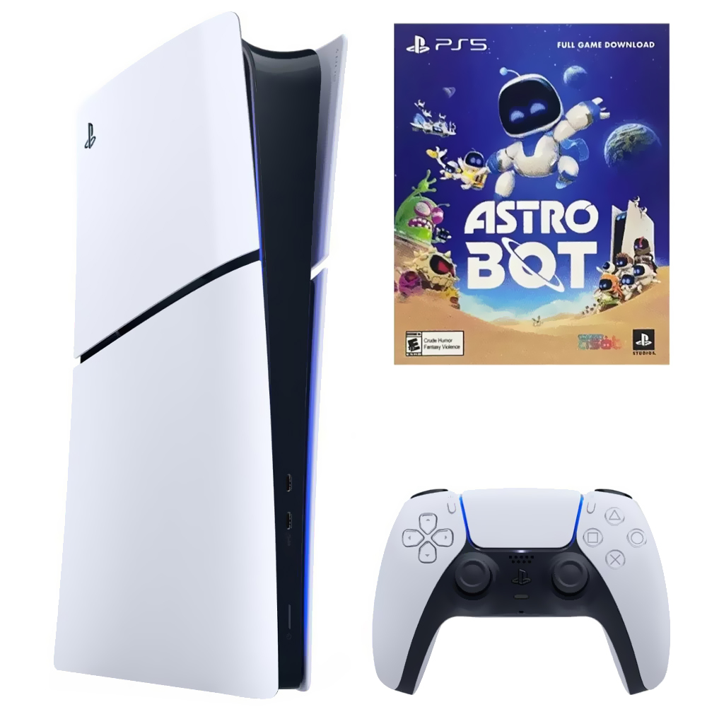 Consola Sony PlayStation 5 Slim CFI-2016 B01Y 1TB Digital Edition 220V Blanco + Juego Astro Bot (Europeo)