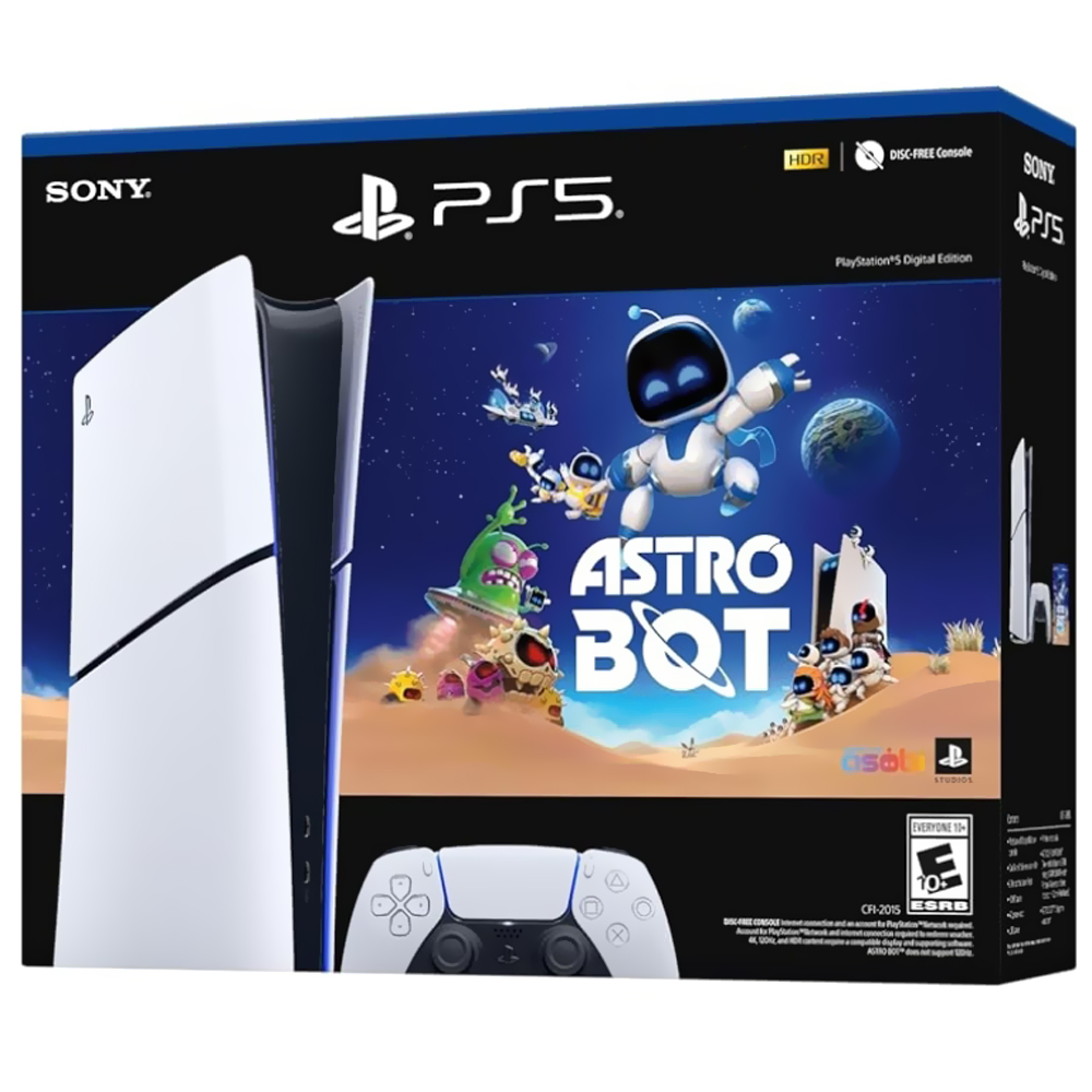 Consola Sony PlayStation 5 Slim CFI-2016 B01Y 1TB Digital Edition 220V Blanco + Juego Astro Bot (Europeo)