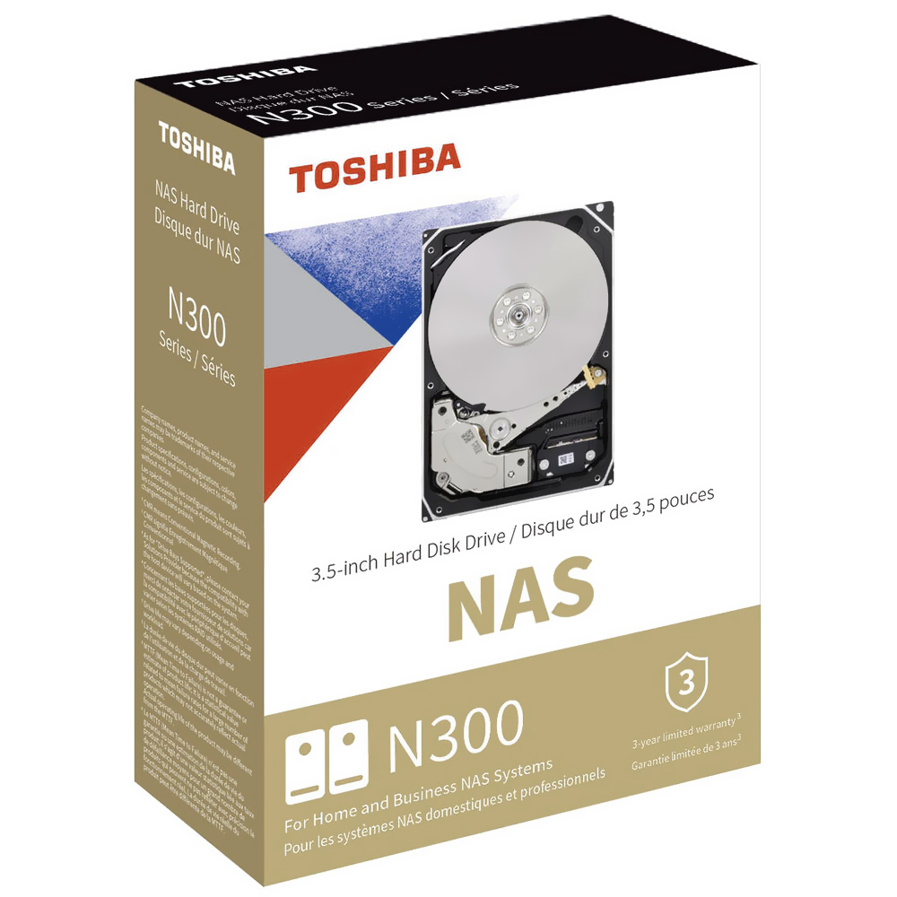 HDD Toshiba 16TB N300 Nas 3.5" SATA 3 7200RPM HDDWG51GXZSTA