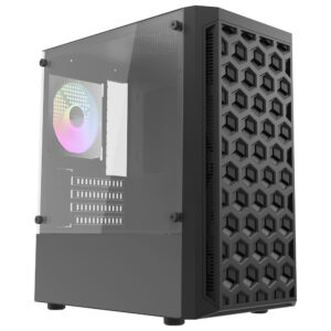 Gabinete Gamer DarkFlash DK300M Micro ATX 3 Cooler Negro